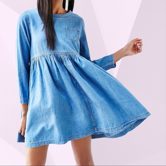 BDG Blue Jean Babydoll Dress